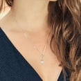 thumbnail image 3 of Gem Stone King 0.83 Ct Heart Shape White Simulated Opal 925 Silver 10K Yellow Gold Lab Grown Diamond Infinity Pendant Necklace with Chain, 3 of 3