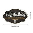 thumbnail image 3 of No Soliciting Sign for House Door - 2 Pack Do Not Knock or Ring Doorbell Signs, Hanging Front Door Signs for Home and Office, Clear No Solicitors Sign with Bold Text (Black/White, 9x14 CM), 3 of 7