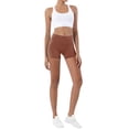 thumbnail image 4 of WLJ Women Solid Color High Waisted Tummy Control Workout Shorts, 4 of 5
