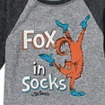 thumbnail image 3 of Dr. Seuss - Fox In Sox Book Cover  - Toddler & Youth Girls Raglan Graphic T-Shirt, 3 of 6