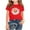 Red, variant on WRKEKC Girls Casual T-Shirts, Summer Tops for Girls, Girls' Summer Casual Round Neck Comfortable Daisy Print Short Sleeve T-Shirts