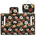 thumbnail image 5 of Xixirimido Portable Golf Cart Seat Covers, Quilted Golf Cart Seat Towel Blanket with 4 Pockets Universal Fit for EZGO Club Car and More 2 Person Seats Carts, Tropical Hibiscus Floral Leaf, 5 of 8