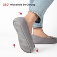 thumbnail image 5 of EverFoams Women's Ballerina Slippers Lightweight Comfy Memory Foam House Shoes with Stretchable Heel Design Gray,11-12 US, 5 of 7