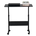thumbnail image 3 of IVV Rolling Computer Desk, Portable Laptop Writing Desk, 27"-38" Height Adjustable, for Small Space Home Office, Black (80x40cm), 3 of 7