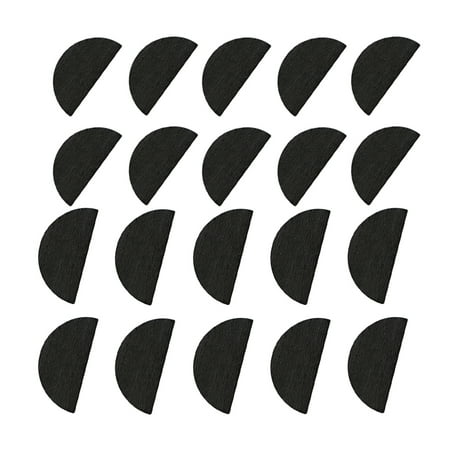 

1 Set 20pcs Wooden Earring Pendant Earrings Making Accessories Semicircle DIY Handmade Jewelry Making Tools for Friends (Black)