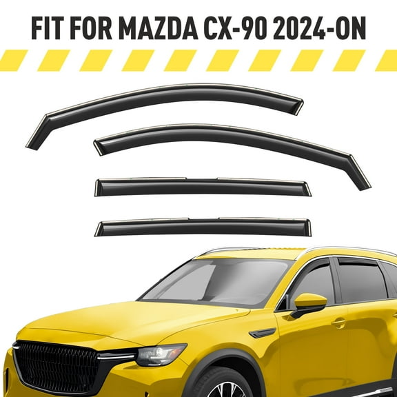 Extra Durable Window Deflectors In-Channel Window Visors Rain Guards Fit for Mazda CX-90 2024-2026, Sun Visors, Wind Vent Visors, vent shades, Exterior Car Accessories - 4 pcs. AG0808