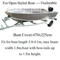 thumbnail image 4 of PENGXIANG Waterproof Trailerable Open Boat Cover  Heavy Duty 210D Polyester Oxford  Durable and Tear Proof  All Weather Outdoor Protection Fits 11.5-14.7 feet, 4 of 9