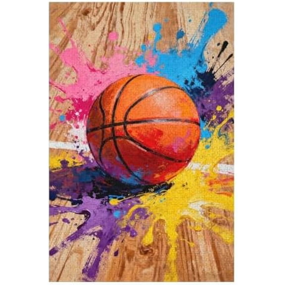 500 Piece Jigsaw Puzzle for Adults, Basketball Sports Theme Puzzle, Dynamic Athlete Art Design, Fun and Challenging Puzzle for Teens & Adults, Unique Gift and Home Wall Décor, 20.5x15 in