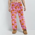 thumbnail image 2 of Trgacdwlo Halloween Fleece Pj Pants Women Funny Pumpkin Flannel Pajama Pants Women Fall Winter Thermal Womens Sleep Pants, 2 of 7