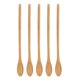 thumbnail image 1 of Juego de 5 cucharas de madera ovaladas, ligeras, de agarre cómodo, con mango largo, para agitar café, té y azúcar, 1 of 5