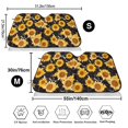thumbnail image 3 of Kdxio Black Marble Pattern Sunflower Print Windshield Sun Shade,UV Rays and Sun Heat Protection,Sunshade for Car Windshield,Car Shade Front Windshield - Small, 3 of 5