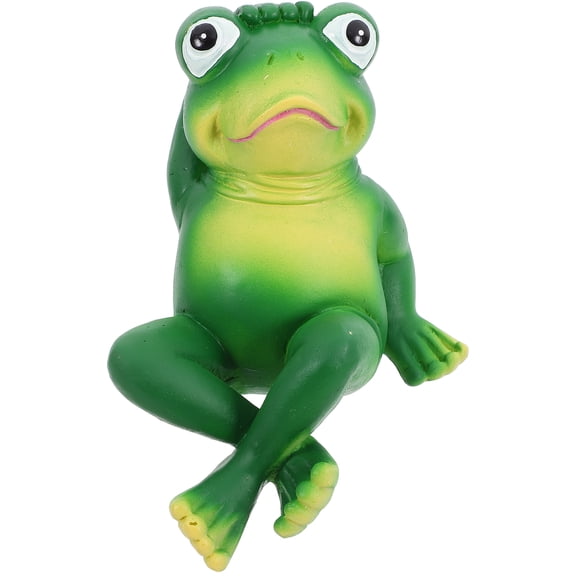 BERTDOMD Adorable Frog Garden Statue Outdoor Figurine Lawn Decor Cute Frog Ornament for Patio Yard Decoration