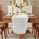 thumbnail image 4 of White ruffled wallpaper cotton fabric 35 * 120CM farmhouse countryside style ruffled wallpaper Valentine's Day bridal party wedding decoration, white, 4 of 4