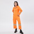 thumbnail image 2 of Biezeib Women Halloween Prisoner Costume Long Sleeve Button Down Overalls Jumpsuit Jail Criminal Clothes, 2 of 6