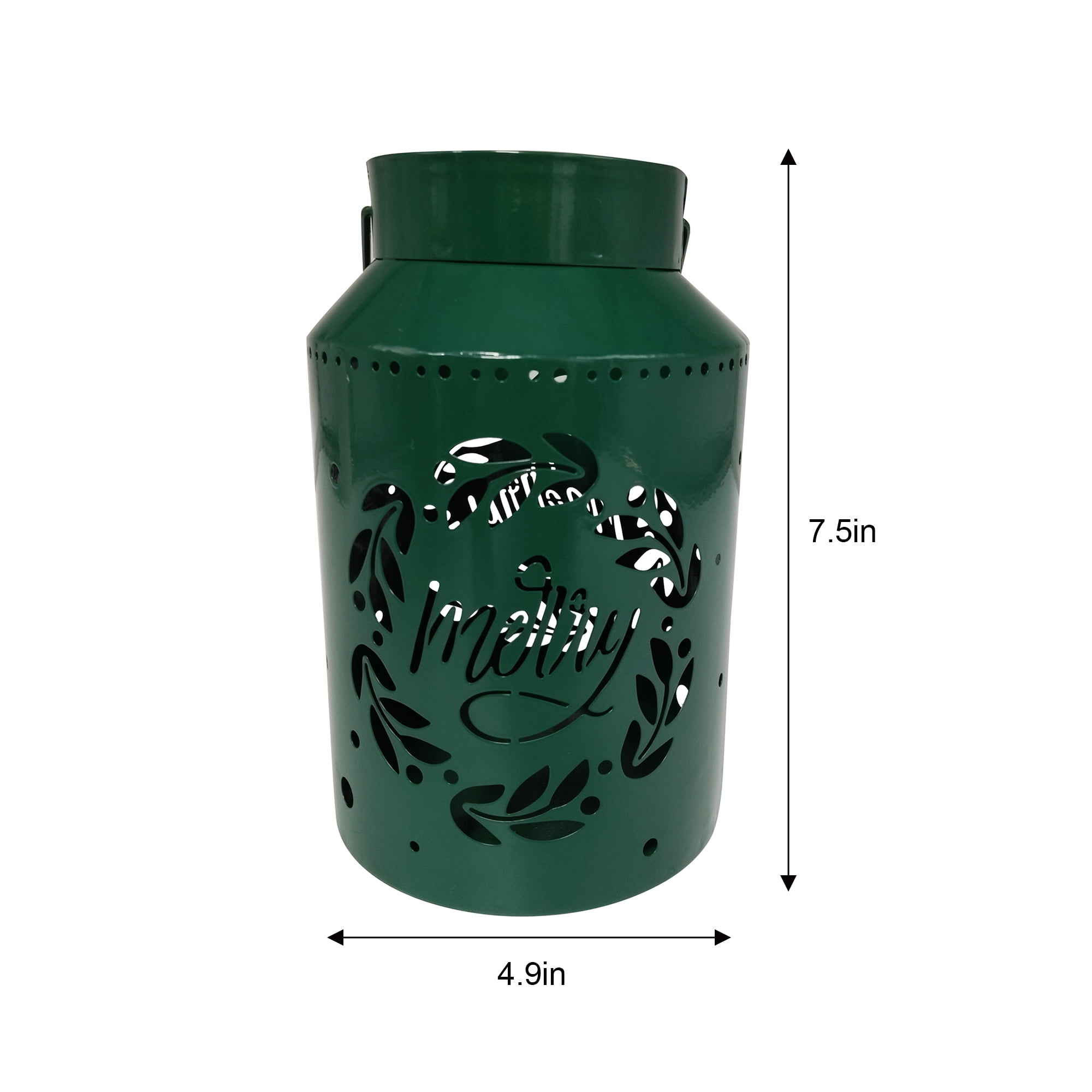 Green Metal Bucket Decor