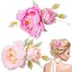 thumbnail image 1 of Pinzas para el pelo HINZIC con forma de flor de seda, 2 unidades, para mujer, con broche, 1 of 7