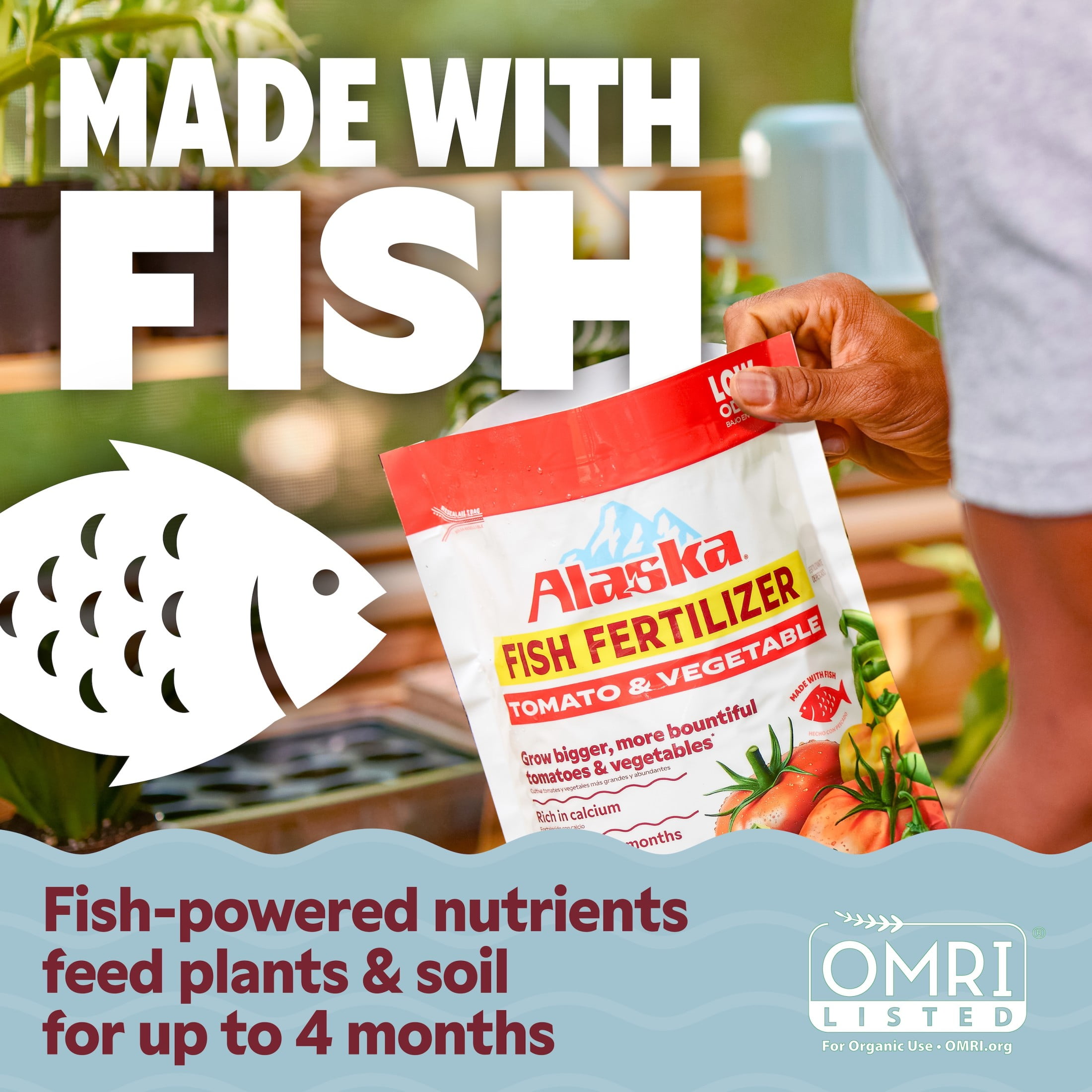 Alaska Fish Fertilizer Tomato & Vegetable 3-6-6 Plant Food 4lb