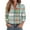 z1 Mint Green, variant on Button Down Shirts for Women Dressy Casual Long Sleeve Lapel Collared Blouses Tops Loose Plaid Shirts
