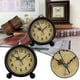 thumbnail image 2 of Reloj despertador analógico silencioso, pequeño, de mesita de noche, funciona con pilas, para mesa, estantería de salón, reloj de regalo (clásico), 2 of 7