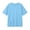 Blue, variant on Teen Girls Oversized Tops Short Sleeve T Shirts Side Split Crewneck Tunic Blouse Casual Basic Tee Blue