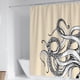 thumbnail image 1 of Cortina de ducha Billuyoard decoración de baño sin esfuerzo juego de cortinas de ducha de tela gótica con animales marinos en blanco y negro accesorios de baño YL490-5, 1 of 6