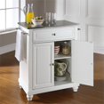 thumbnail image 3 of Crosley Furniture Cambridge Wood Top Portable Kitchen Island in White, 3 of 6