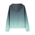 thumbnail image 3 of Yievot Women's Sweatshirt Hoodie Casual Relaxed Fit Full Zip Jacket Gradient Color Long Sleeve Drawstring Sweatshirts with Pockets, 3 of 4