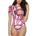 thumbnail image 2 of Picia Cute Girl Womens One Piece Swimsuits Modest Tummy Control Bathing Suits Lace Up Slimming Swim Suit-Small, 2 of 9