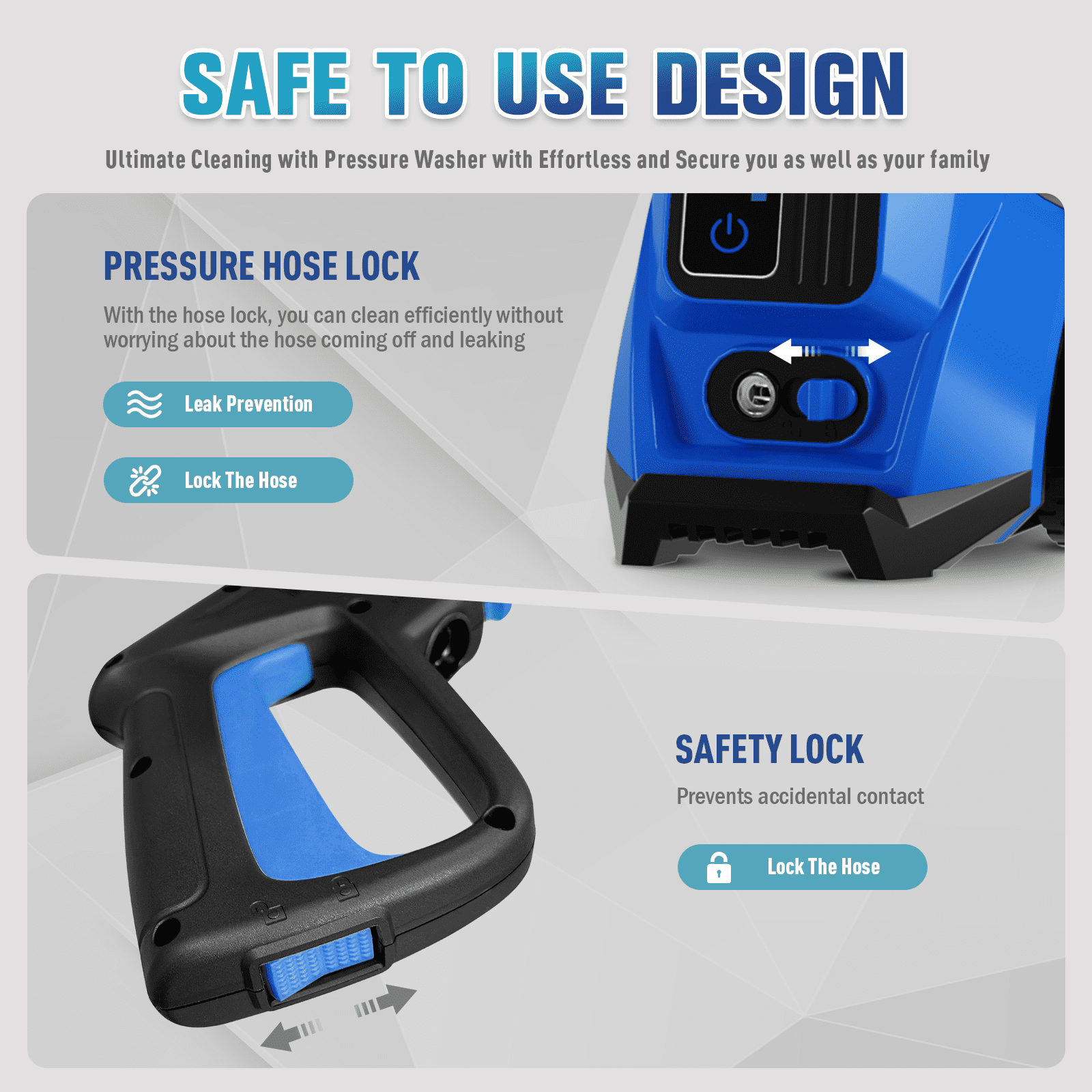 Pressure Washer 5000PSI 3.6GPM Power Washer with 4 Quick Connect Nozzles,Inlet Hose & Filter, Foam Cannon for Cars/Fences/Driveways Cleaning