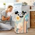 thumbnail image 5 of Yayeee Freestanding Laundry Hamper with Handle Collapsible Large Storage Basket for Clothes, Beige Rainbow Clouds, 5 of 7