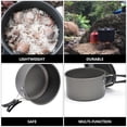 thumbnail image 1 of unbranded 1 Set Camping Cooking Pan Aluminum Black High Temperature Resistance Tool, 1 of 8