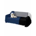 thumbnail image 2 of Navy Blue Black Grey Couch Cover for 2 Cushion Sofa, Modern Irregular Geometric Abstract Washable Loveseat Sofa Covers Slipcover for Sectional Sofas L-Shaped, Couch Throw Cover 71"x118", 2 of 9