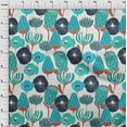 thumbnail image 4 of oneOone Polyester Spandex Dusty Teal Green Fabric Tropical Floral Fabric For Sewing Printed Craft Fabric By The Yard 56 Inch Wide, 4 of 4