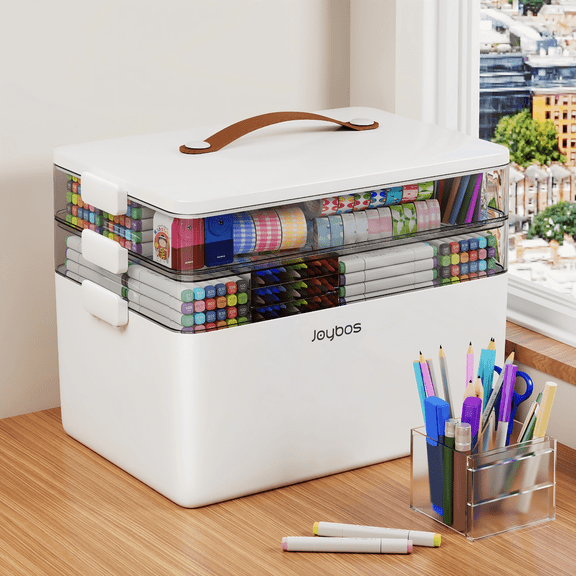 Joybos 3-Tier Desk Organizer, New Office Supplies, Plastic Desktop Storage Box for Desk Office Home, 1 pc