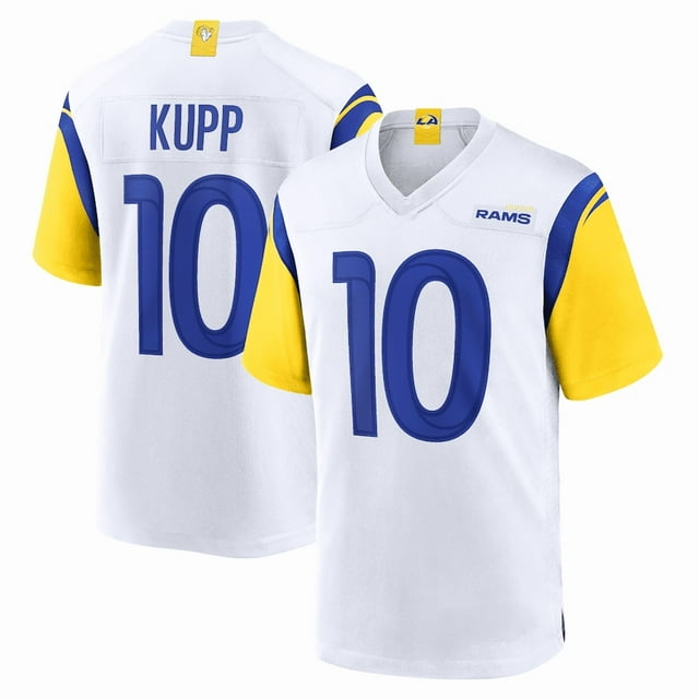 Camiseta de fútbol americano alternativa para adultos, color blanco, de #10 Cooper Kupp