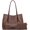 C3-dark Brown, variant on Large Tote Bag for Women Work Vegan Leather 16L Ladies Handbags Womens Big Purses Shoulder for Travel