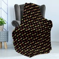 thumbnail image 4 of Angel Wings Soft Flannel Fleece Throw Blanket, Wings of Love Themed Hearts Flying Romantic Couple Celebration Design, Cozy Plush for Indoor and Outdoor Use, 50" x 60", Yellow Ruby Black, by Ambesonne, 4 of 5
