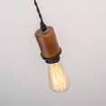 thumbnail image 4 of KAYYELAMP J-Type Total Length 11.8in Track Pendant Light E26 Brown Wooden Base Vintage Design for DIY Kitchen Sink Living Room(No Bulb, Track), 4 of 7