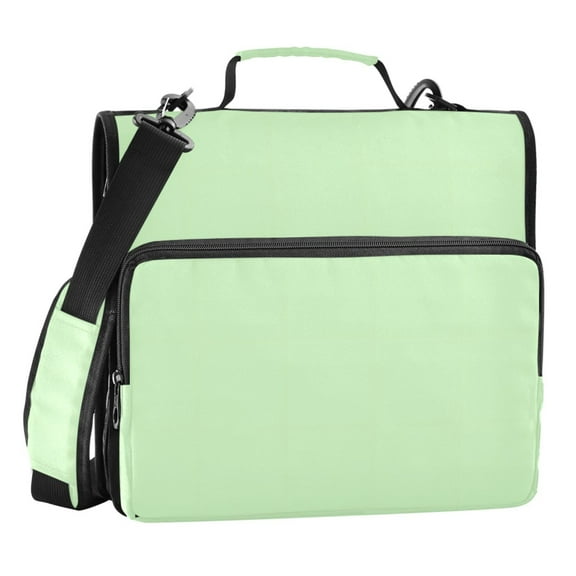 ALAZA Zipper Binder Solid Light Green 3 Ring Trapper Keeper File Folder Organizer Bag