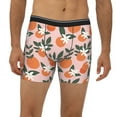 thumbnail image 2 of Men'S Boxer Briefs, Cute Orange Flower Pink Soft And Breathable Mens Underwear Boxer Briefs With Widen Waist, 2 of 2