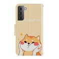 thumbnail image 3 of SaniMore for Samsung Galaxy S23 Plus 6.6" 2023 Wallet Case, Color Painting Pattern with Kickstand Card Slots Detachable Wrist Strap Girls Women PU Leather Case Magnetic Clasp, Shiba Inu, 3 of 8