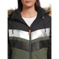 thumbnail image 4 of Tec One Women's Heavyweight Quilted Colorblocked Ski Snowboard Jacket, Sizes S-3X, 4 of 5
