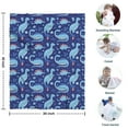 thumbnail image 4 of DarkBlue Cartoon Dinosaurs Pattern Blanket,Comfortable Soft Flannel Throw Blanket,All Season,Warm Lightweight Blankets for Sofa Bed Couch Living Room Chair,30"x40", 4 of 4