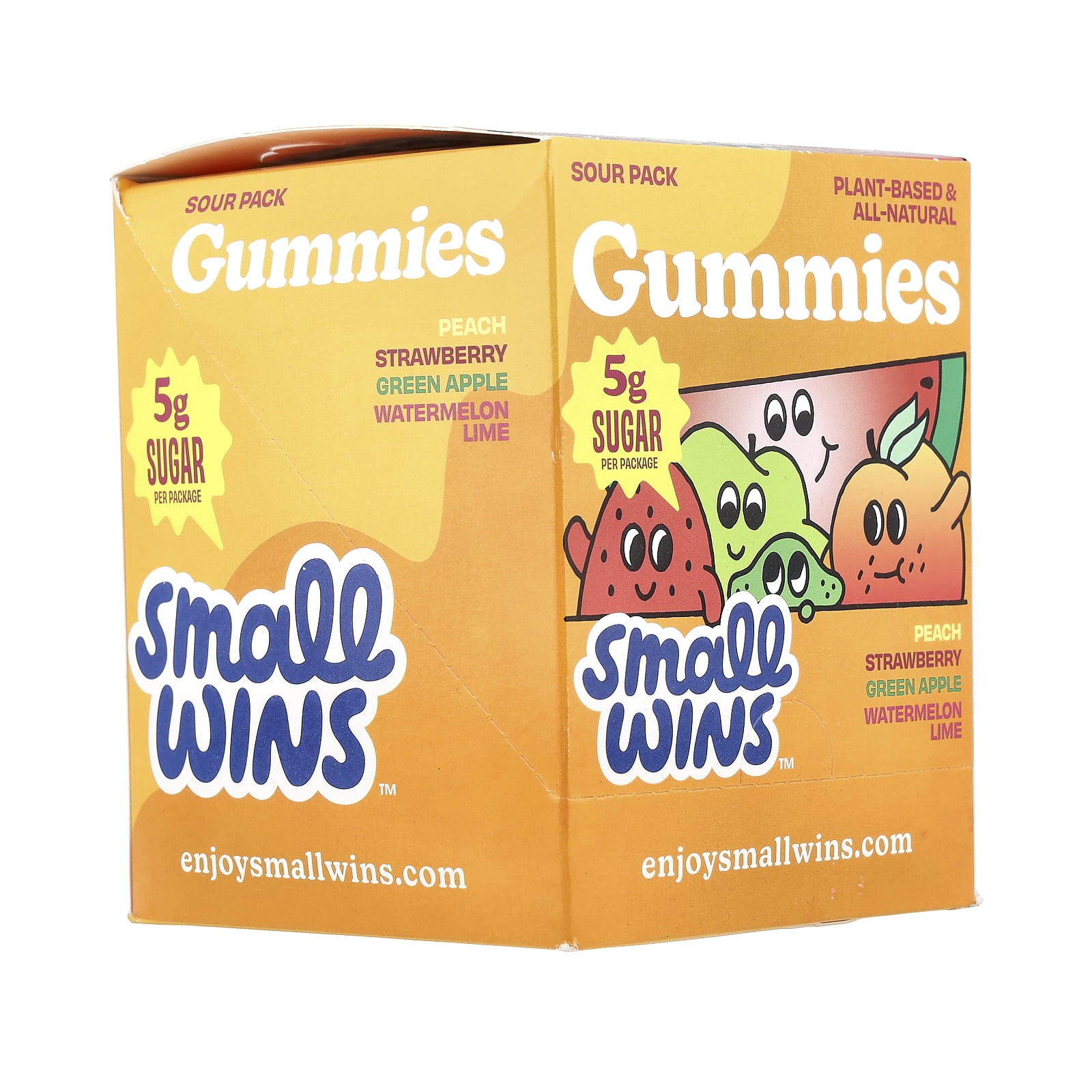 Small Wins Gluten-Free Plant-Based Easter Candy Sour Fruit Mix Gummy Chews, 1.8 oz, Bag, Pack of 6