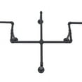 thumbnail image 6 of Wall Mounted Clothes Rack Clothing Garment Pipe Display Hanging Bar Black Retail, 6 of 12