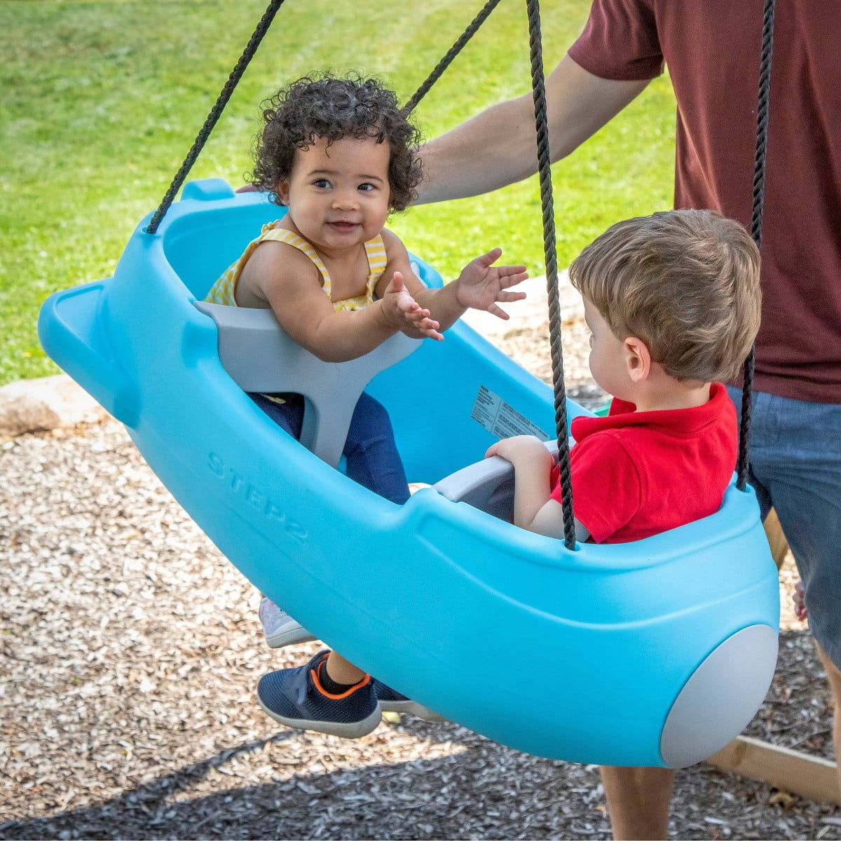 Rocket Swing for Two: Toddler & Baby Outdoor Double Swing