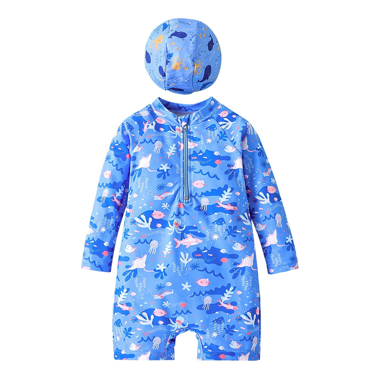 Girls Swimsuits Size 6 Months18 Months Baby Cotton Print Long Sleeve