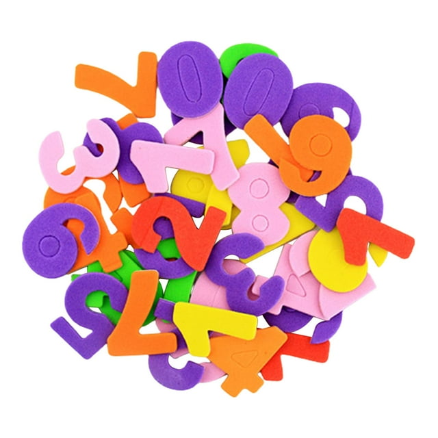 Pegatinas de espuma de colores surtidos para hacer álbumes de recortes y tarjetas de felicitación para niños pequeños Números de 40 piezas