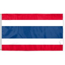 AGAS Thailand Flag 3x5 ft 200D Nylon Fabric Double Stitched Canvas Header Brass Grommets Fade Resistant & Vivid Colors Can be Hung on Flagpole Outside or Indoors on a Wall