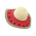 thumbnail image 2 of Wide Brim Sun Hat,Watermelon Pattern Sunshade Beach Hat Foldable Fisherman Caps for Infants Toddler Girls Outdoor Activities, 2 of 4